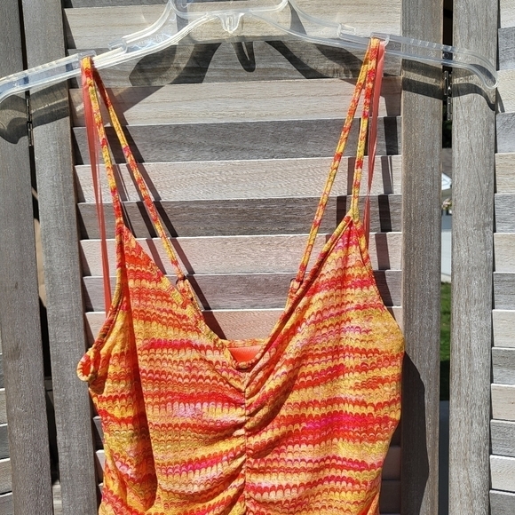 Women's Sleeveless Ruched Front Tiered Dress | Wild Fable | Large - Picture 2 of 12